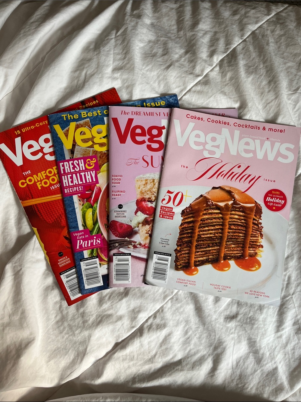 Veg News 2025 Editions vegan magazine set of 4